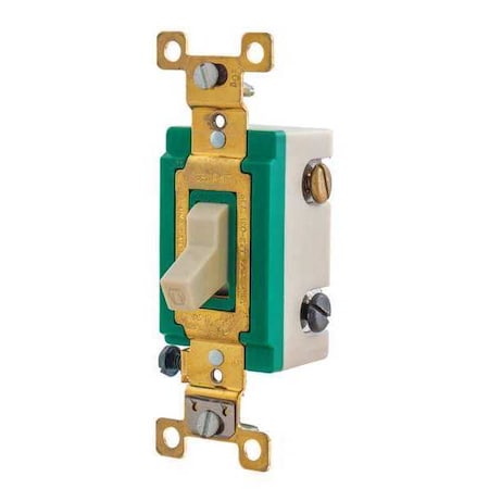 Bryant Wall Switch, Ivory, 30A, 3-Way Switch, 2 HP 3003I