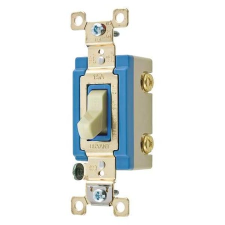 Bryant Illuminated Wall Switch, Ivory, 15A 4801GLI
