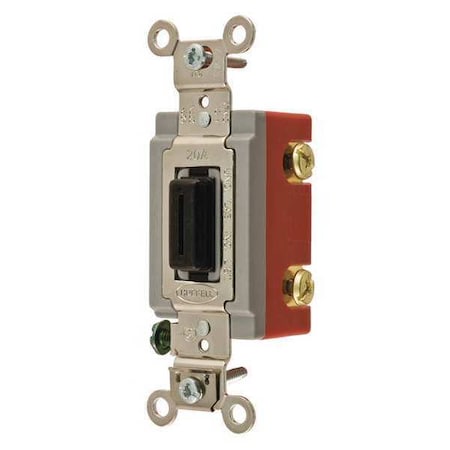 Bryant Wall Switch, Black, 20A, 1-Pole Switch 4901L