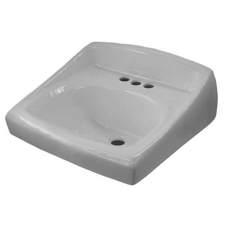 Sloan Lavatory Sink, Wall Mount, 4"Centerset SS-3003-A
