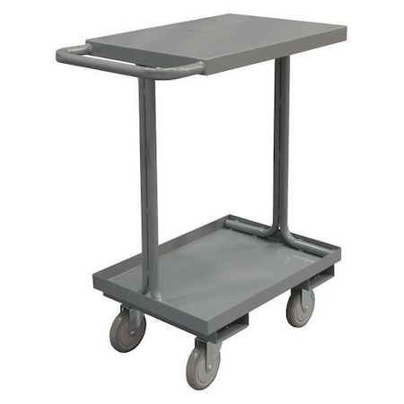 Zoro Select Easy-Access Utility Cart with Lipped & Flush Metal Shelves, Steel, 1,200 lb Load Capacity, 42 in L EAS-1836-95