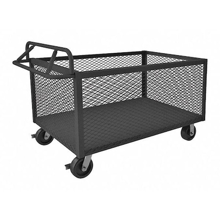 Zoro Select 14 ga. Steel Mesh Stock Truck 2000 lb. Capacity, 54-1/2"L x 24-1/2"W x 35-3/16"H 4STE-EX-2448-95