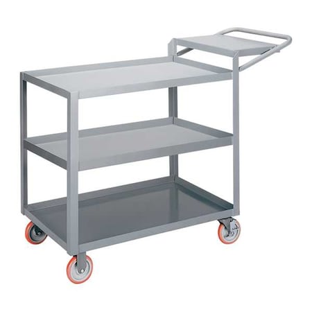 Little Giant Order-Picking Utility Cart with Lipped Metal Shelves, Steel, 1,200 lb Load Capacity, 3 Shelves 3LGL2448-WSBRK
