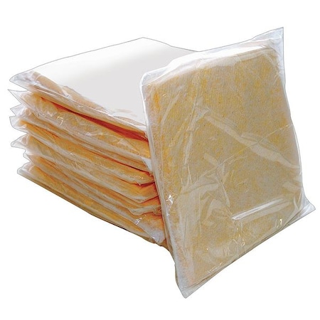 Spilfyter Sorbent Pillow, 4 gal, 8 in x 17 in, Yellow, 12 PK 222004