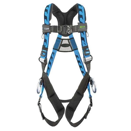 Miller AirCore(TM) Full Body Harness, L/XL, 400 lb., Quick-Connect Chest/ Quick-Connect Leg Straps ACA-QC-D/UBL