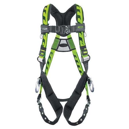 Miller AirCore(TM) Full Body Harness, 2XL/3XL, 400 lb., Quick-Connect Chest/ Tongue Leg Straps ACA-TB-D2/3XLGN