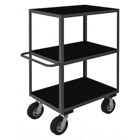 Zoro Select Utility Cart with Flush Metal Shelves, Steel, 1,200 lb Load Capacity, 3 Shelves, 42 1/2 in L RICNM-243645-3-95