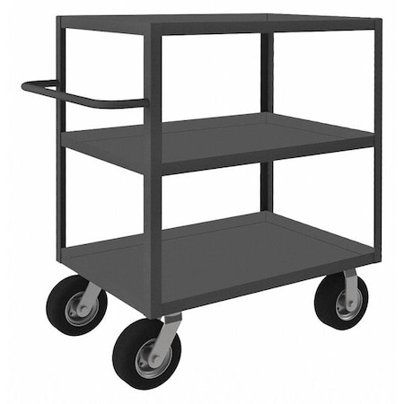 Zoro Select Instrument Cart with Lipped Metal Shelves, Steel, 1,200 lb Load Capacity, 3 Shelves, 48 in L RIC-243645-3-ALU-95