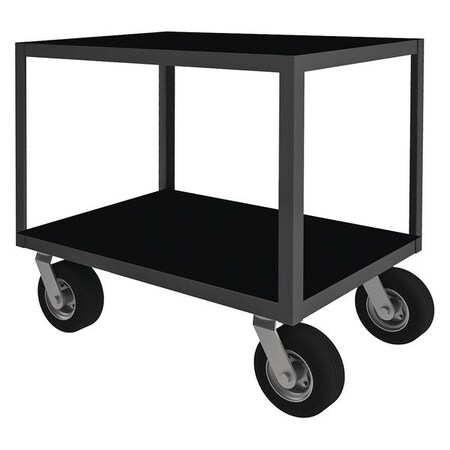 Zoro Select Instrument Cart with Flush Metal Shelves, Steel, 1,200 lb Load Capacity, 2 Shelves, 66 1/2 in L RIC24362NH4SW8PN95