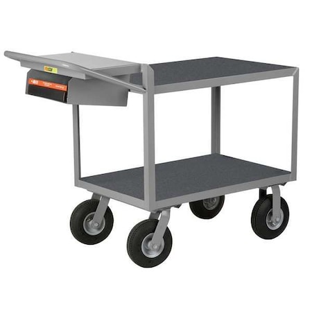 Little Giant Instrument Cart with Flush Metal Shelves, Steel, 1,200 lb Load Capacity, 2 Shelves, 52 in L G-2436-9PM-WSP