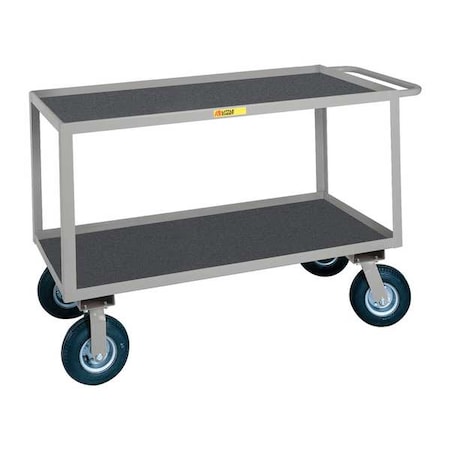 Little Giant Instrument Cart with Lipped Metal Shelves, Steel, 1,200 lb Load Capacity, 2 Shelves, 53 1/2 in L GLF-3048-9PM