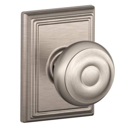 SCHLAGE Satin Nickel Passage Knob Lockset, Georgian/Addison F10 GEO 619 ADD