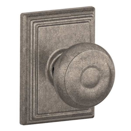 Schlage Antique Nickel Passage Knob Lockset, Georgian/Addison F10 GEO 621 ADD