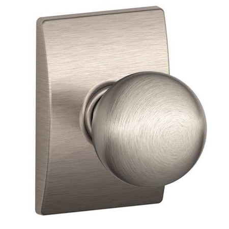 Schlage Satin Nickel Passage Knob Lockset, Orbit/Century F10 ORB 619 CEN