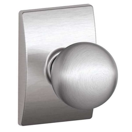 Schlage Satin Chrome Passage Knob Lockset, Orbit/Century F10 ORB 626 CEN