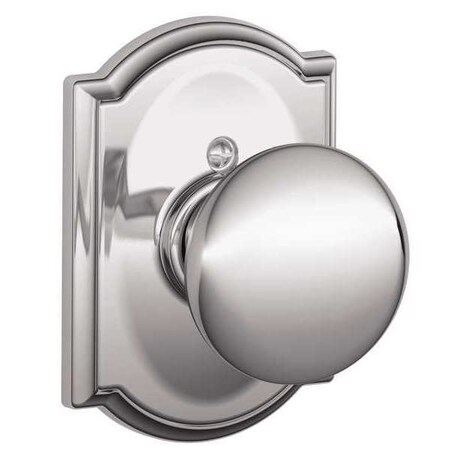 Schlage Chrome Dummy Knob Lockset, Plymouth/Camelot F170 PLY 625 CAM