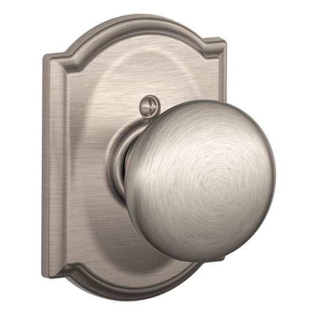 Schlage Satin Nickel Dummy Knob Lockset, Plymouth/Camelot F170 PLY 619 CAM