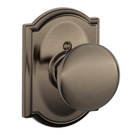 Schlage Antique Pewter Dummy Knob Lockset, Plymouth/Camelot F170 PLY 620 CAM