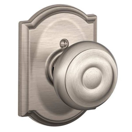 Schlage Satin Nickel Dummy Knob Lockset, Georgian/Camelot F170 GEO 619 CAM
