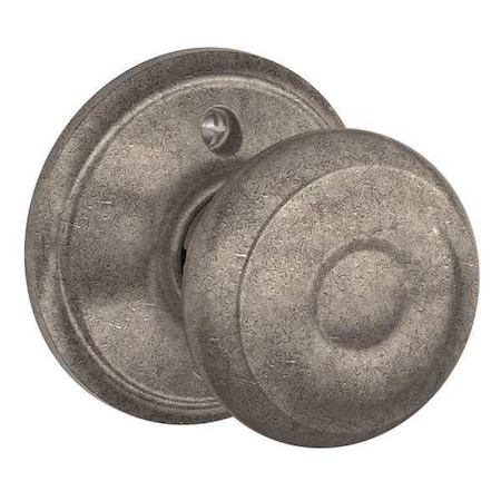 Schlage Antique Nickel Dummy Knob Lockset, Georgian F170 GEO 621