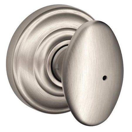 Schlage Knob Lockset, Mechanical, Privacy, Grd. 2 F40 SIE 619 AND