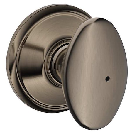 Schlage Antique Pewter Privacy Knob Lockset, Siena F40 SIE 620