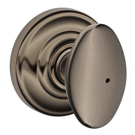 Schlage Knob Lockset, Mechanical, Privacy, Grd. 2 F40 SIE 620 AND