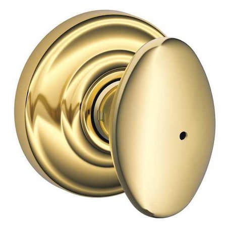 Schlage Bright Brass Privacy Knob Lockset, Siena/Andover F40 SIE 605 AND