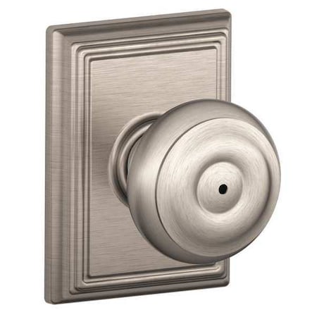 Schlage Knob Lockset, Mechanical, Privacy, Grd. 2 F40 GEO 619 ADD