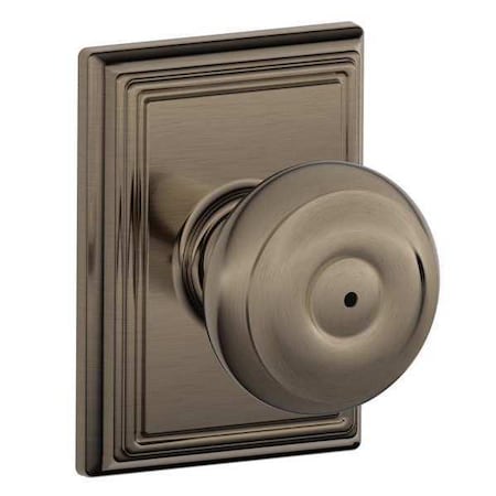 Schlage Knob Lockset, Mechanical, Privacy, Grd. 2 F40 GEO 620 ADD