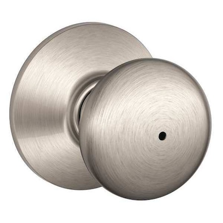 Schlage Satin Nickel Privacy Knob Lockset, Orbit F40 ORB 619