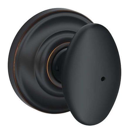 Schlage Antique Bronze Privacy Knob Lockset, Siena/Andover F40 SIE 716 AND