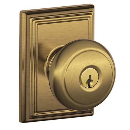 Schlage Knob Lockset, Mechanical, Entrance, Grd. 1 F51A AND 609 ADD