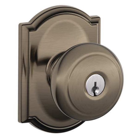 Schlage Antique Pewter Entrance Knob Lockset, Andover/Addison F51A AND 620 ADD