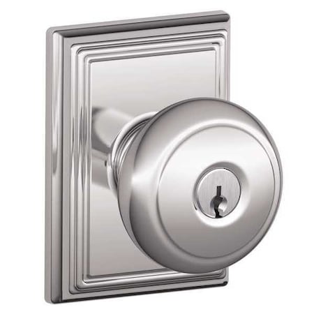 Schlage Chrome Entrance Knob Lockset, Andover/Addison F51A AND 625 ADD