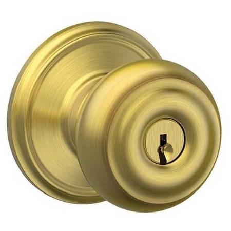 Schlage Knob Lockset, Mechanical, Entrance, Grd. 1 F51A GEO 608