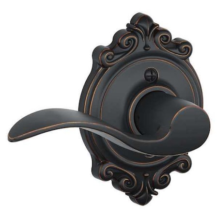 Schlage Antique Bronze Dummy Lever Lockset, Accent/Brookshire, Left Hand F170 ACC 716 BRK LH