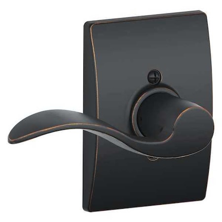 Schlage Antique Bronze Dummy Lever Lockset, Accent/Century, Right Hand F170 ACC 716 CEN RH