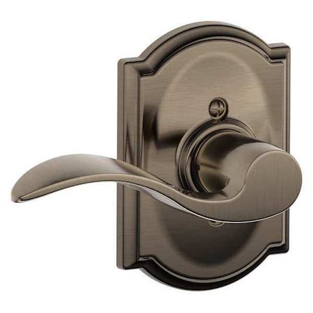 Schlage Antique Pewter Dummy Lever Lockset, Accent/Camelot, Left Hand F170 ACC 620 CAM LH