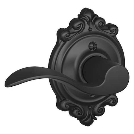 Schlage Matte Black Dummy Lever Lockset, Accent/Brookshire, Left Hand F170 ACC 622 BRK LH