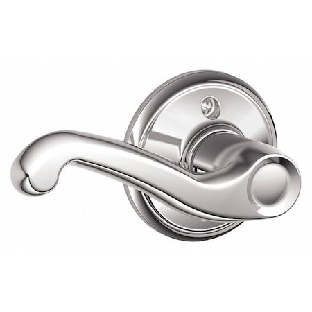 Schlage Bright Chrome Dummy Lever Lockset, Flair, Right Hand F170 FLA 625 RH