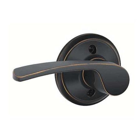 Schlage Antique Bronze Dummy Lever Lockset, Merano, Left Hand F170 MER 716 LH