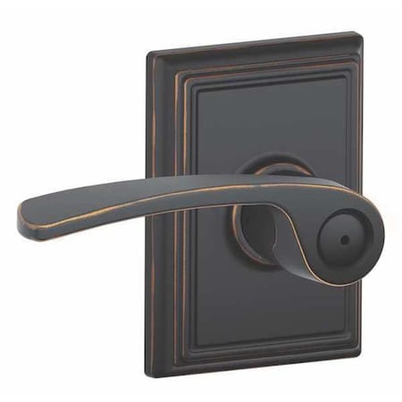 Schlage Antique Bronze Privacy Lever Lockset, Merano/Addison F40 MER 716 ADD