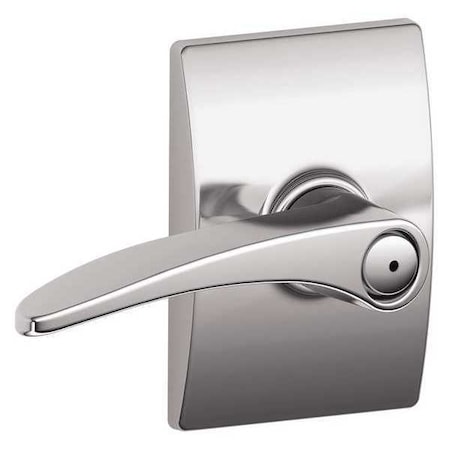 Schlage Bright Chrome Privacy Lever Lockset, Manhattan/Century F40 MNH 625 CEN