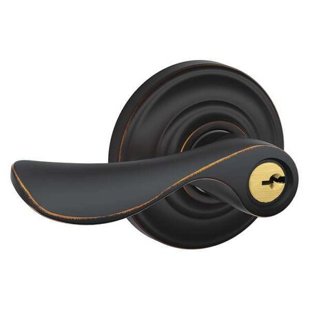 Schlage Antique Bronze Entrance Lever Lockset, Champagne/Andover F51A CHP 716 AND