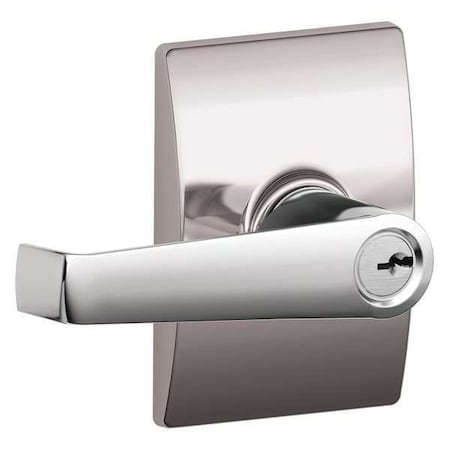 Schlage Bright Chrome Entrance Lever Lockset, Elan/Century F51A ELA 625 CEN