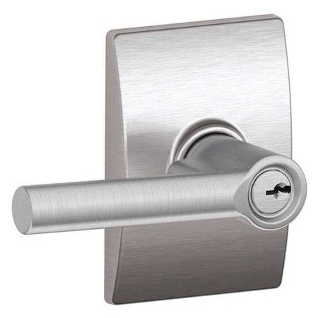 Schlage Satin Chrome Entrance Lever Lockset, Broadway/Century F51A BRW 626 CEN