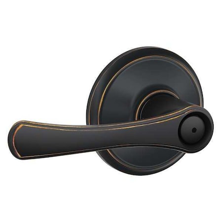 Schlage Antique Bronze Privacy Lever Lockset, Avila F40 VLA 716