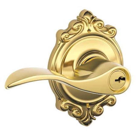 Schlage Lever Lockset, Mechanical, Entrance, Grd. 2 F51A ACC 505 BRK