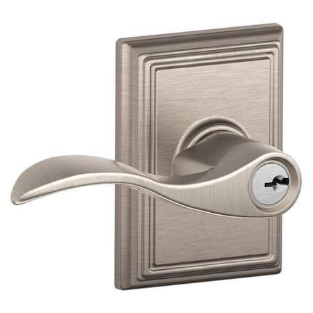 Schlage Lever Lockset, Mechanical, Entrance, Grd. 2 F51A ACC 619 ADD